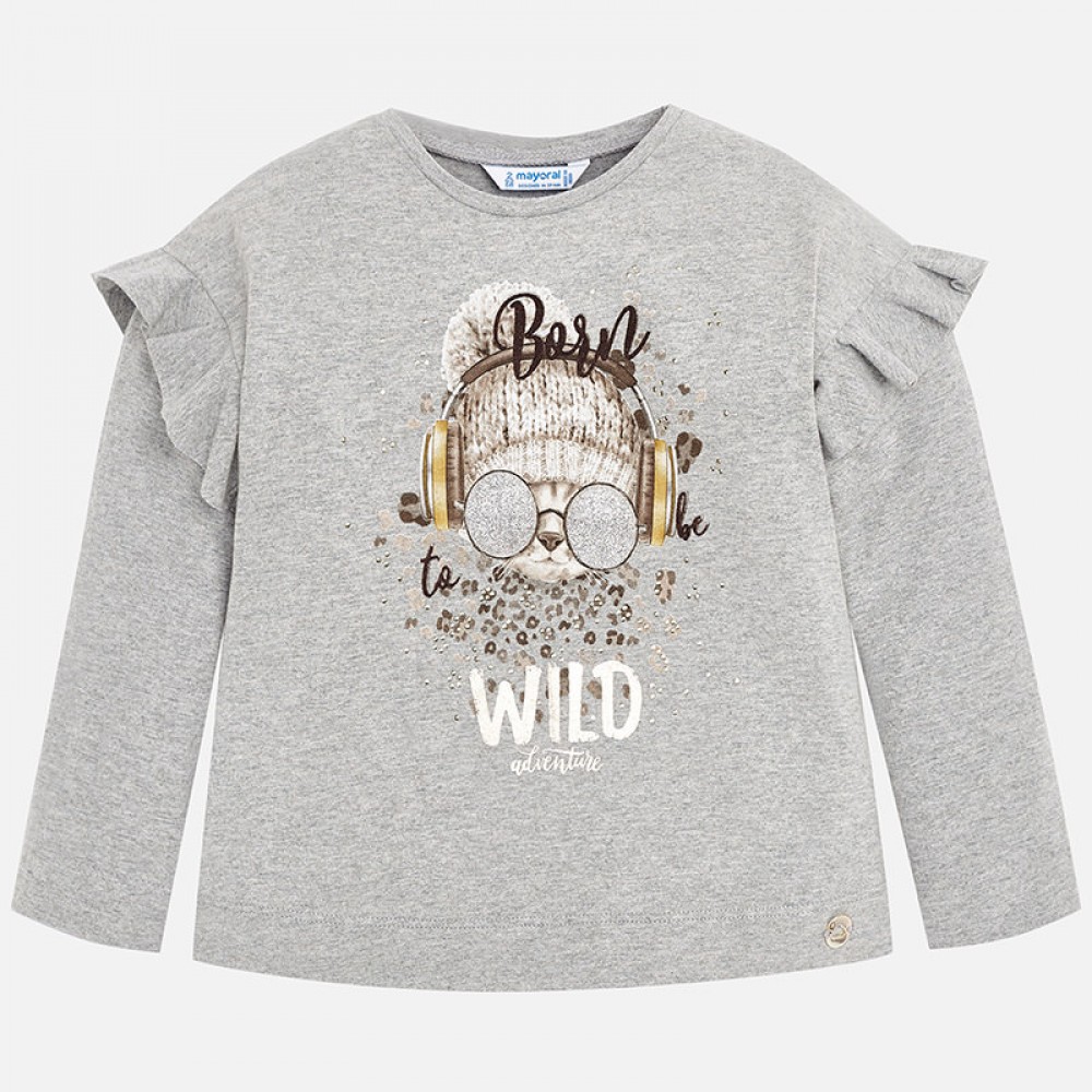 Foto 2 pulgar | Playera Gris Wild Mayoral