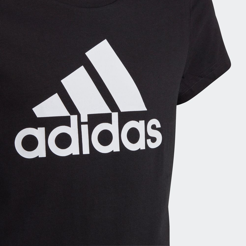 Foto 6 pulgar | Playera Essentials Logo Grande Algodón Adidas Negro Niños