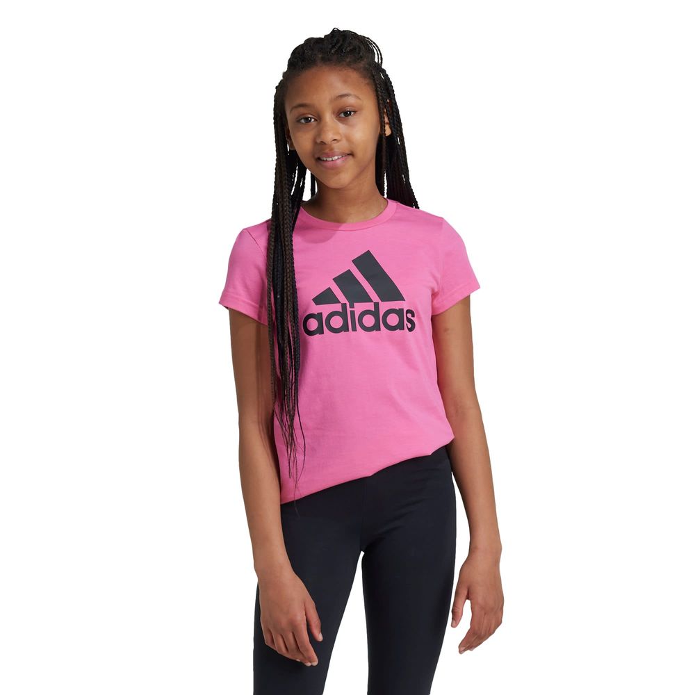 Foto 3 pulgar | Playera Essentials Logo Grande Algodón Adidas Rosa Niños