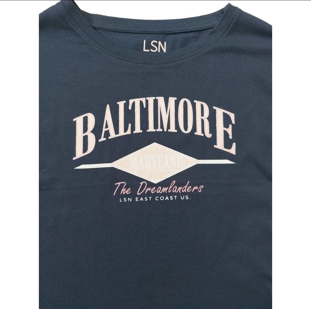 Foto 2 | Playera Palo De Azul ''baltimore'' Para Niña Losan