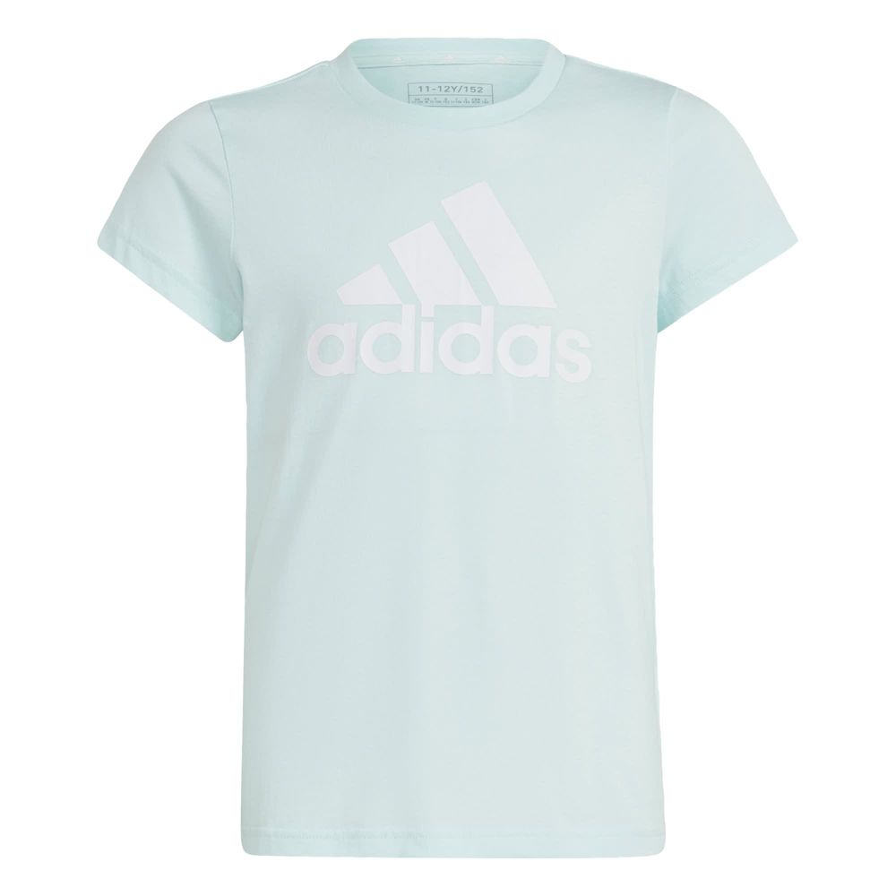 Playera Essentials Logo Grande Algodón Adidas Turquesa Niños