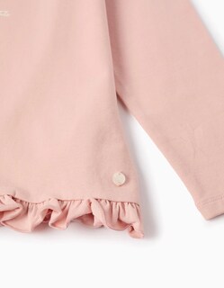 Foto 4 | Playera De Manga Larga Con Volantes Y Flores En 3d Para Niña, Rosa Zippy