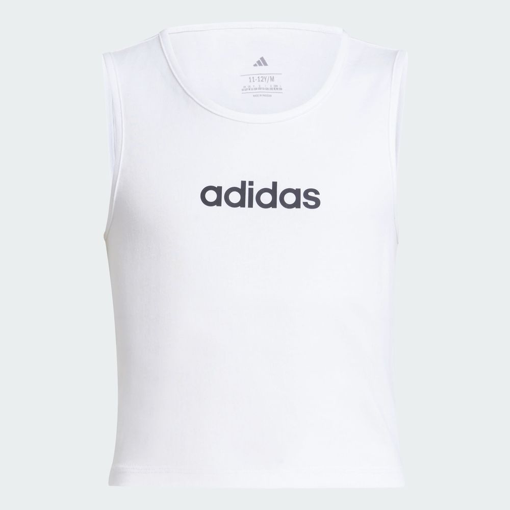 Foto 4 pulgar | Playera Sin Mangas Essentials Kids Adidas Blanco Niños