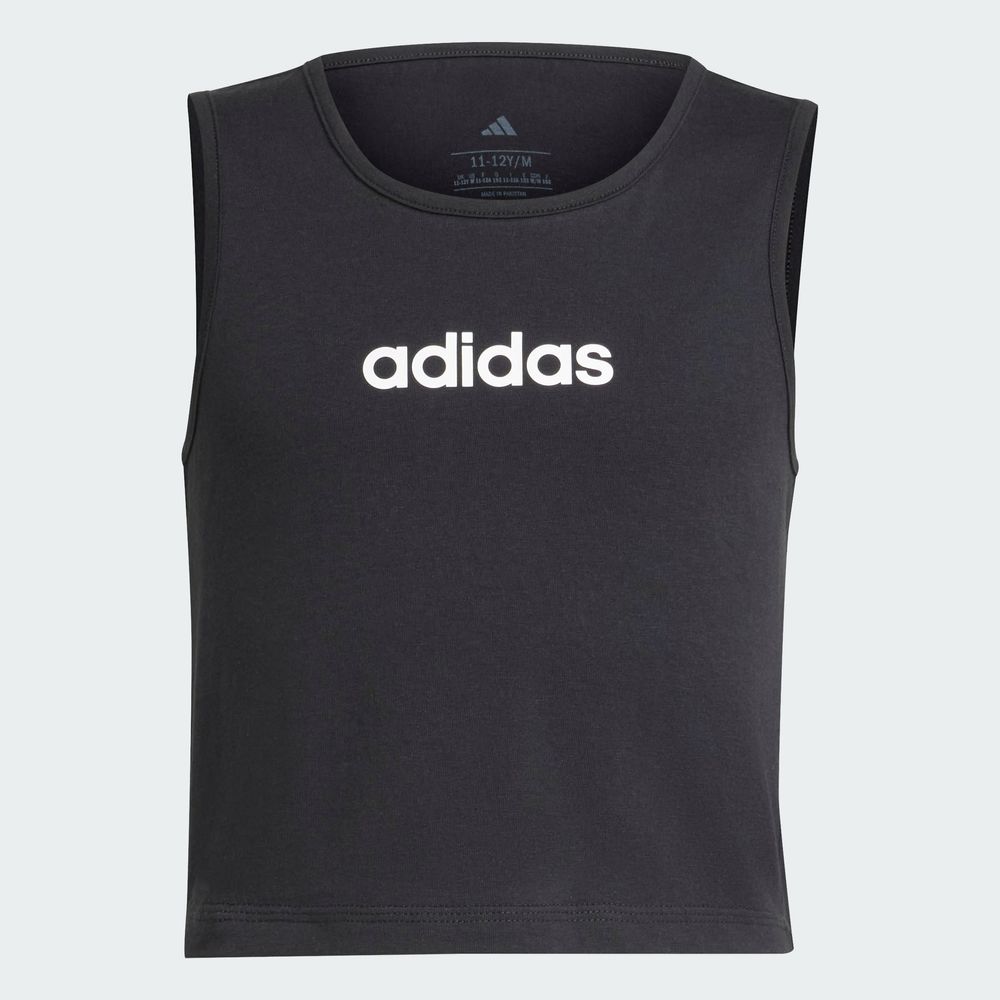 Foto 4 pulgar | Playera Sin Mangas Essentials Kids Adidas Negro Niños