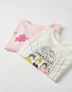 Foto 2 | Playera Manga Larga 2 Piezas ''harajuku'' Para Niña Zippy