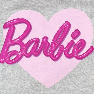 Foto 3 | Playera En Cuello Redondo Con Corazon Y Estampado De Barbie Para Niña