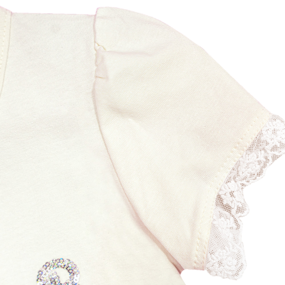 Foto 6 pulgar | Playera Con Cuello Redondo Y Bordado En Lentejuela Para Niña