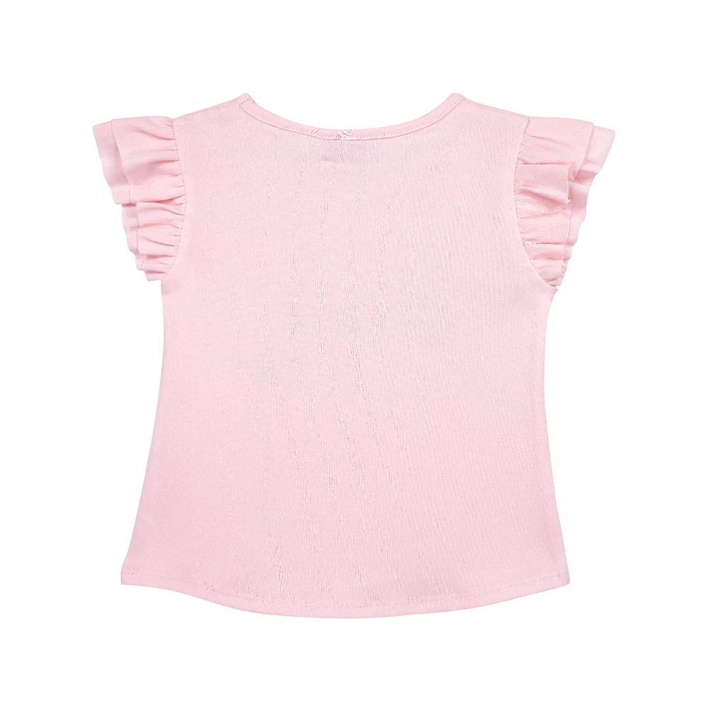 Foto 4 pulgar | Playera Con Manga De Olan Estampado De Barbie Para Niña