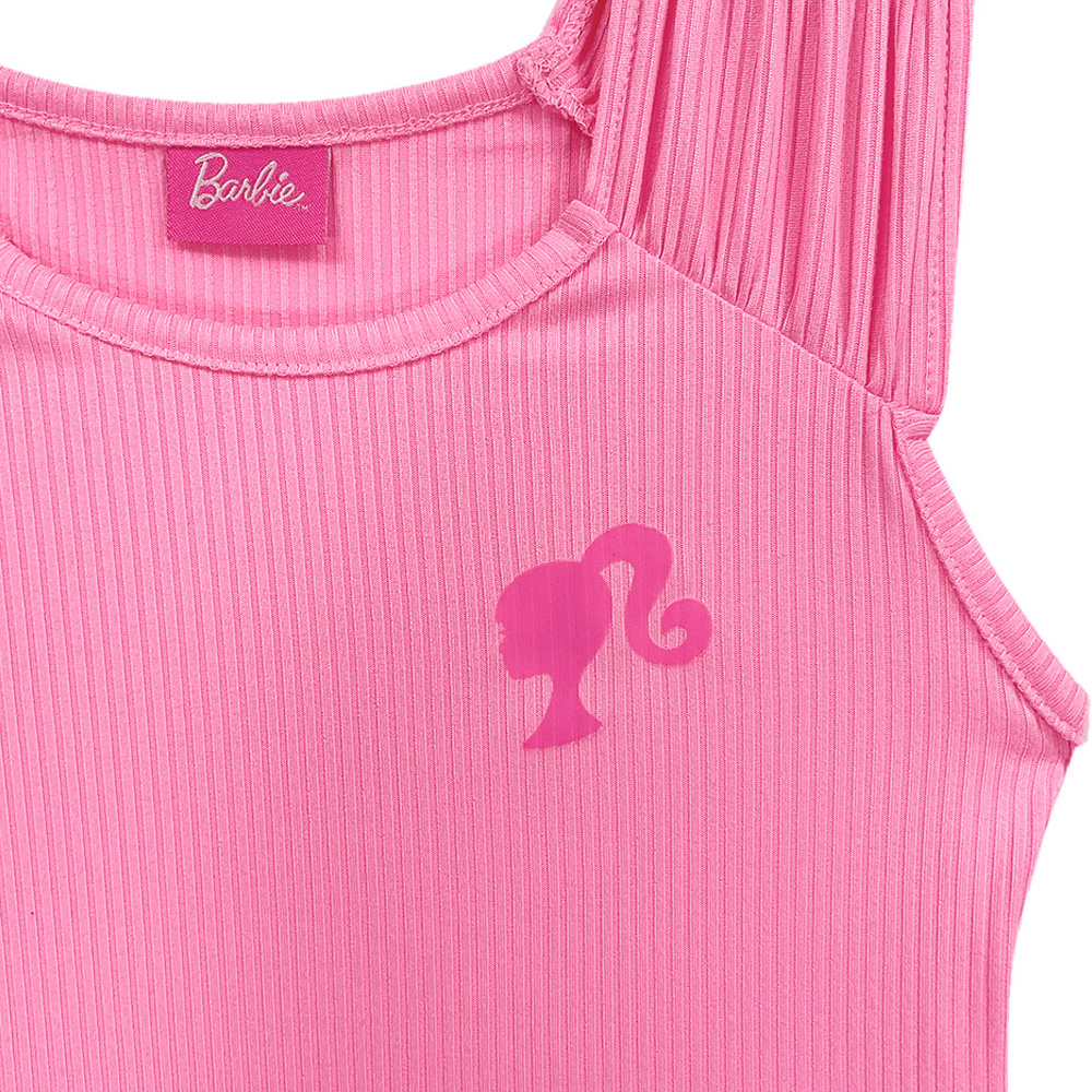 Foto 4 pulgar | Playera Con Manga De Olan Estampado De Barbie Para Niña