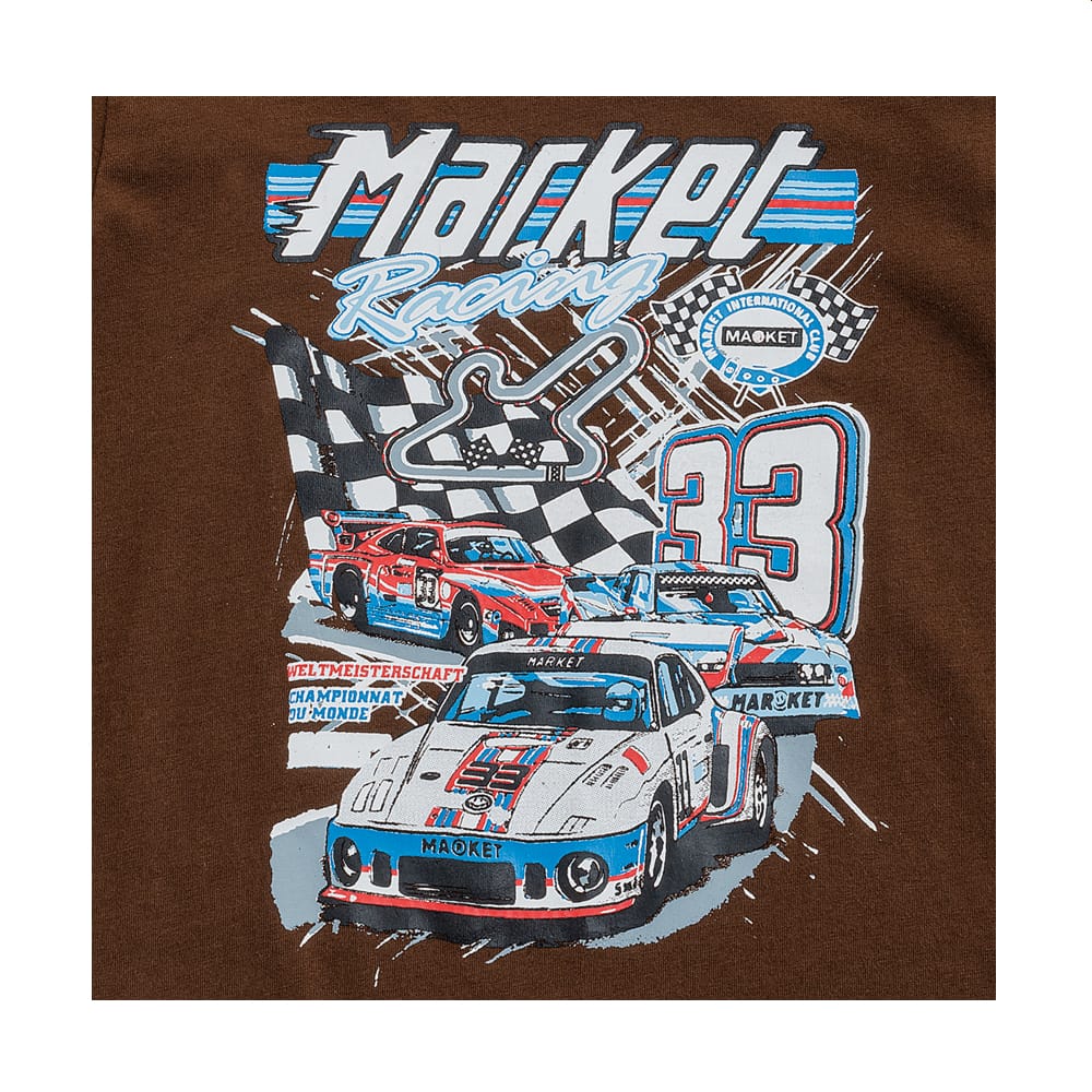 Foto 4 pulgar | Playera Audaz Para Niño De Algodón Café Con Estampado De Autos De Carrera