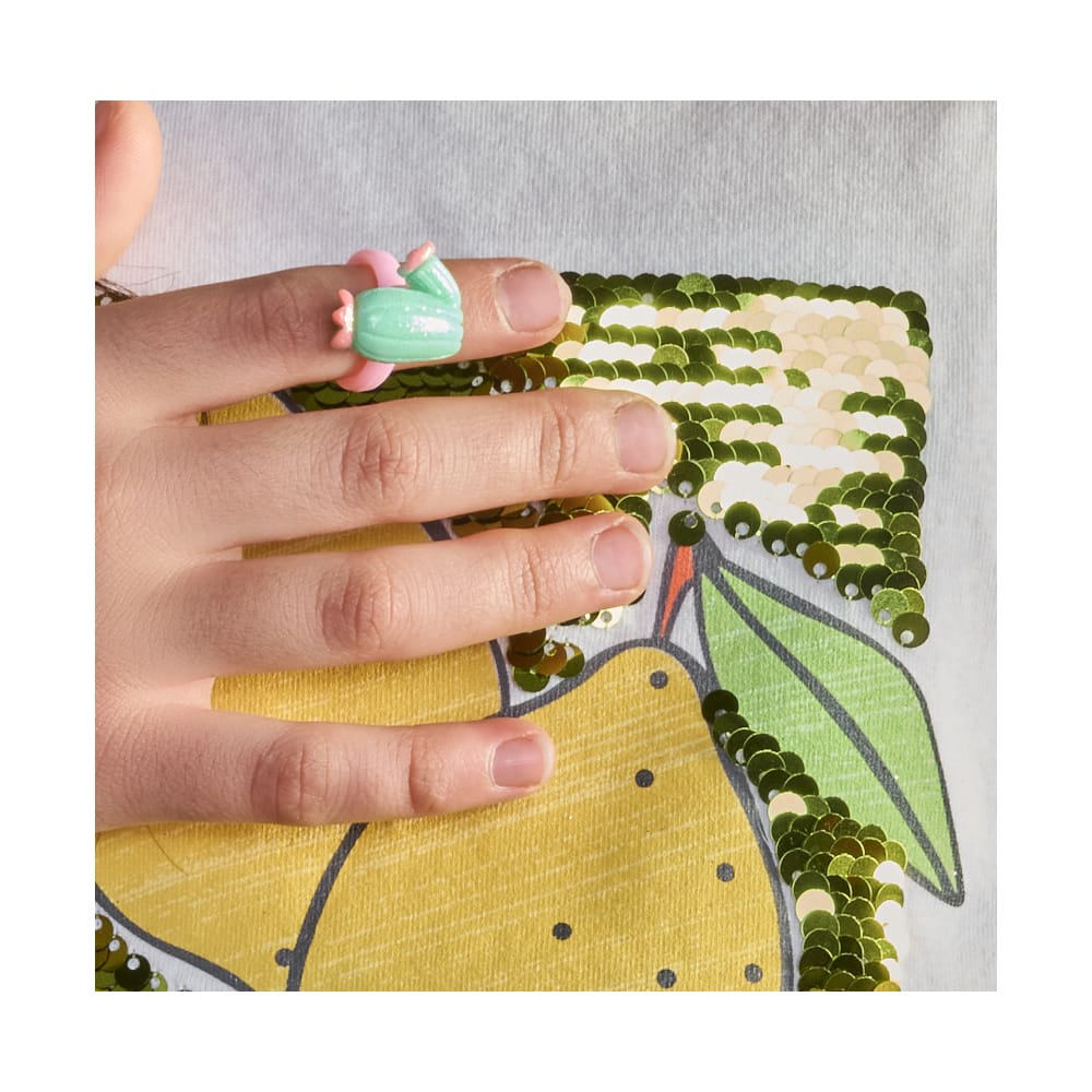 Foto 4 pulgar | Playera Coqueta Para Niña En Algodón Blanco Con Lentejuela Reversible