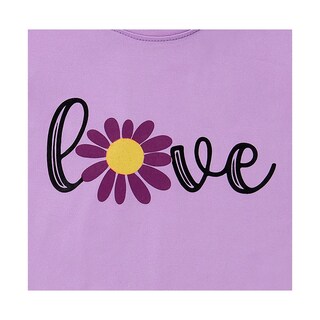 Foto 3 | Playera Coqueta Para Niña De Poliéster Lila Con Estampado De Flor