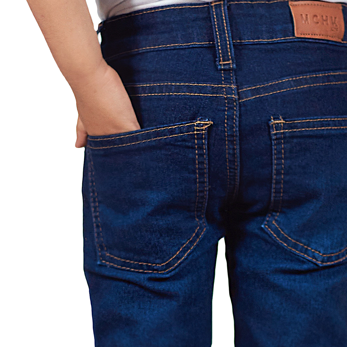 Foto 4 | Jeans de Mezclilla Mchk 9007 Corte Skinny color Azul Obscuro para Niña