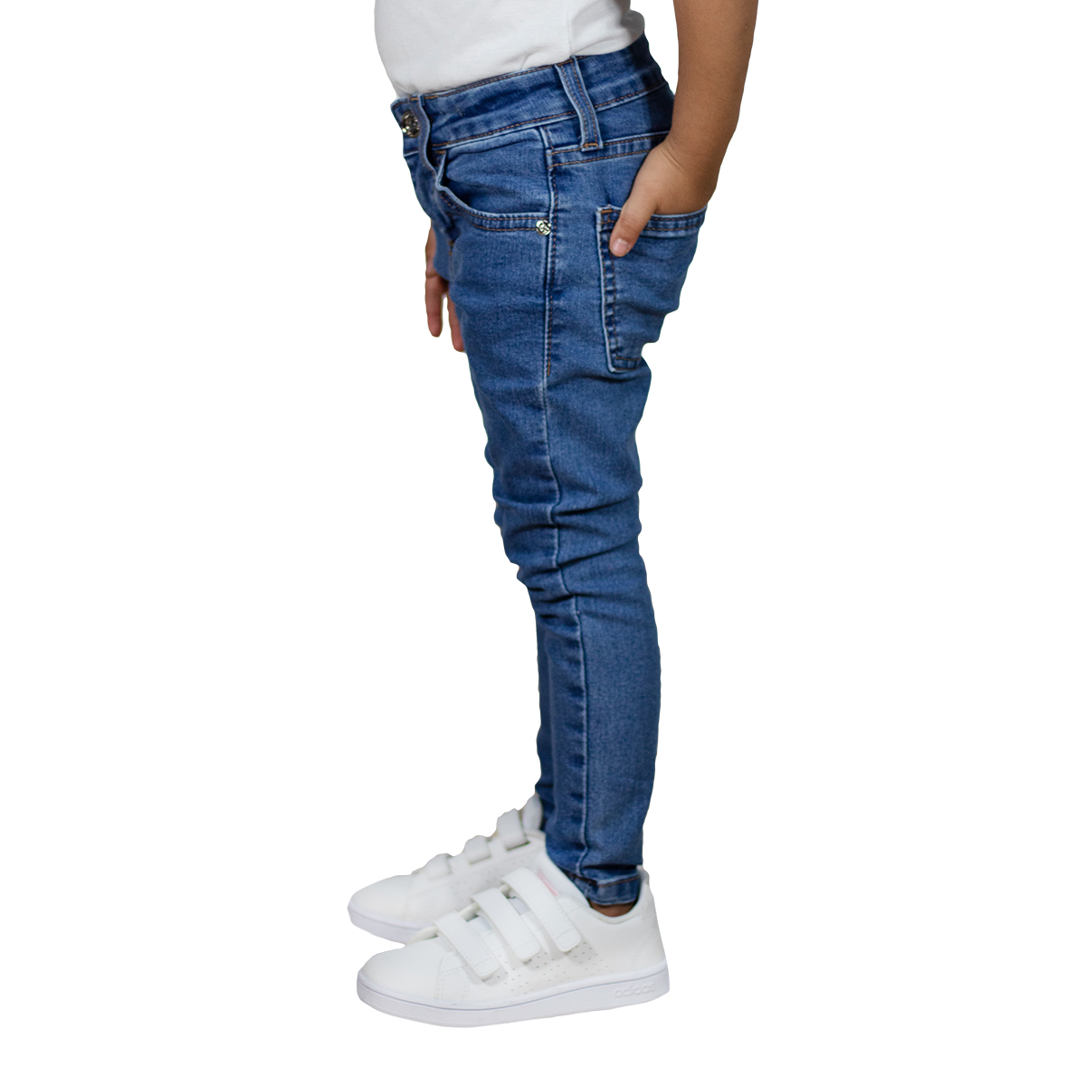 Foto 4 pulgar | Jeans Mchk Azul para Niña 3 Piezas