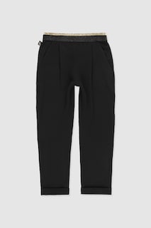 Foto 1 | Pantalón de Fantasía Boboli Negro Resorte Glitter Dorado