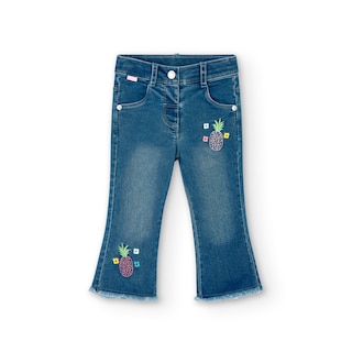 Foto 1 | Pantalón Denim Boboli Punto Lavado Bleach para Niña