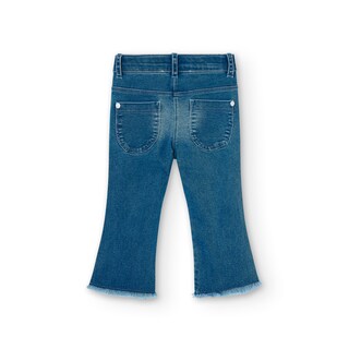 Foto 4 | Pantalón Denim Boboli Punto Lavado Bleach para Niña