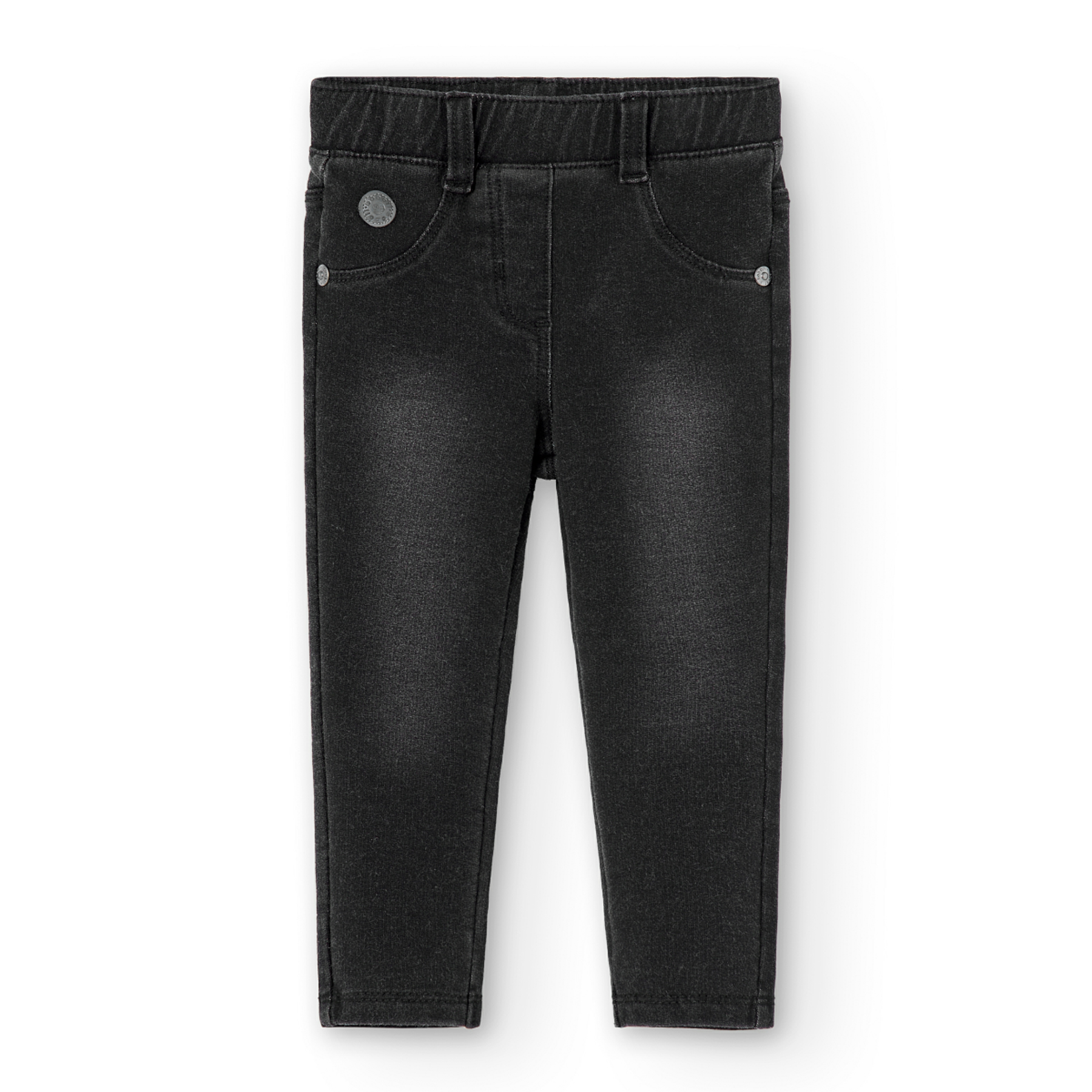 Pantalón Boboli Felpa Denim Negro para Niña