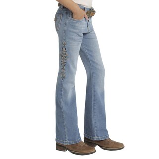 Foto 2 | Jeans Vaquero Niña Wrangler Slim Boot 977 Azul