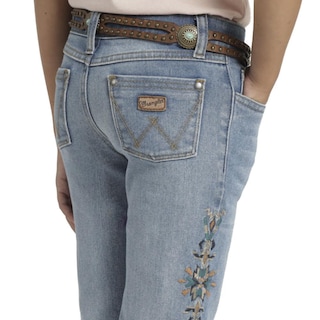 Foto 5 | Jeans Vaquero Niña Wrangler Slim Boot 977 Azul