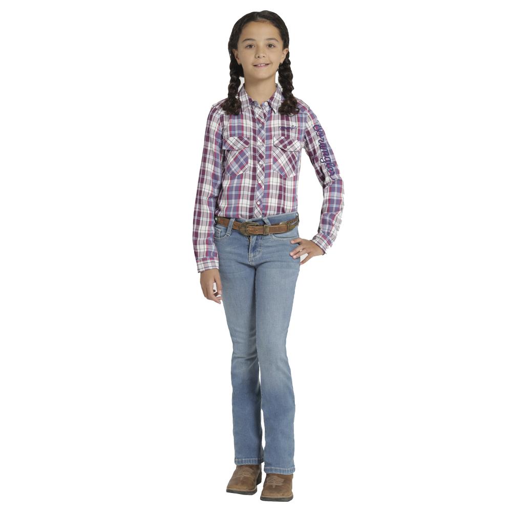 Foto 4 | Jeans Vaquero Wrangler Azul para Niña