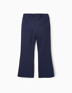 Foto 2 | Pantalones Flare en Punto Roma Zippy Azul Oscuro para Niña