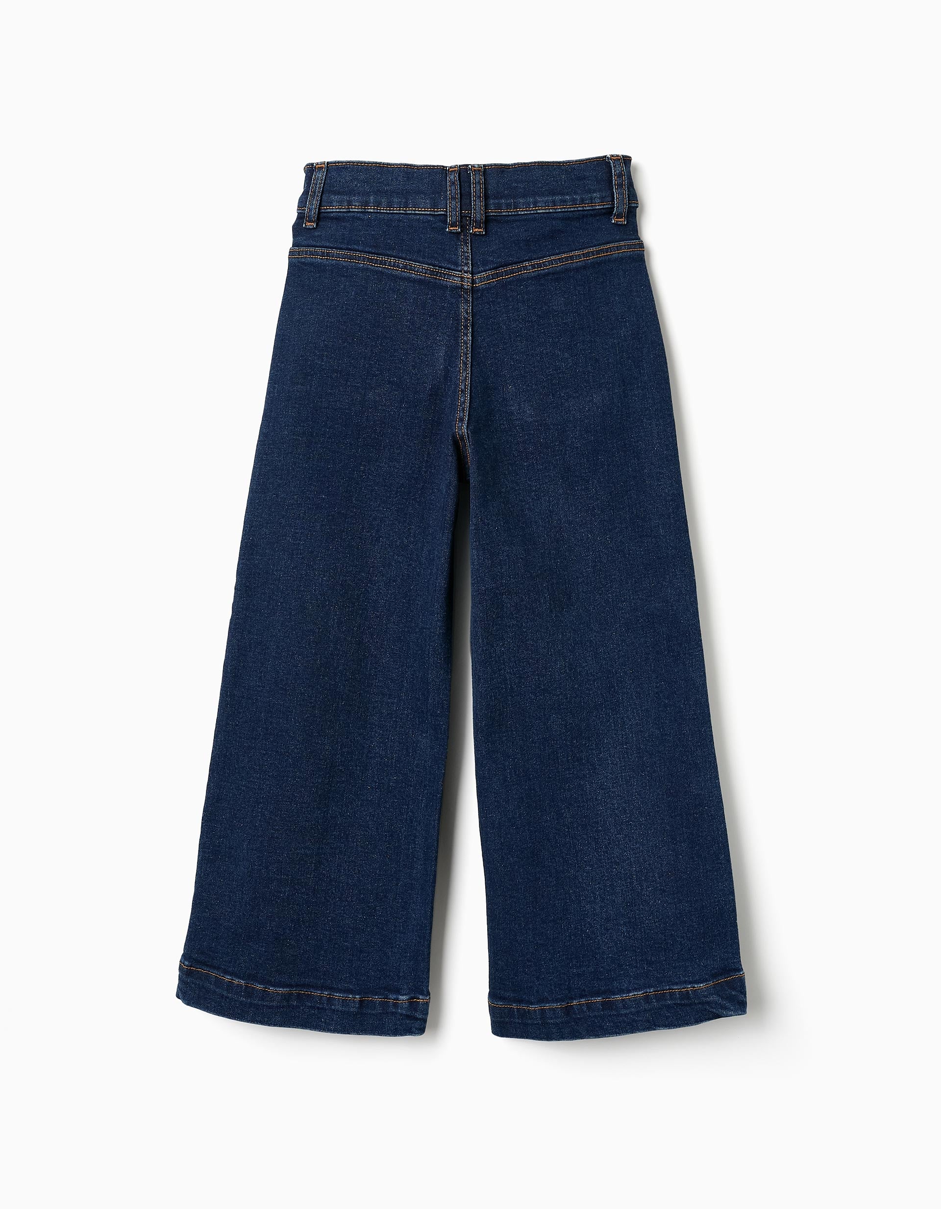 Foto 5 | Pantalón Vaquero Para Niña Wide Leg Azul Oscuro Zippy