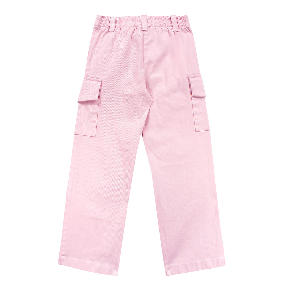 Foto 3 pulgar | Pantalón Tipo Cargo con Bolsas Laterales Barbie Rosa para  Niña