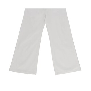 Foto 2 | Pantalón Coqueta Para Niña De Algodón Blanco Con Pierna Ancha