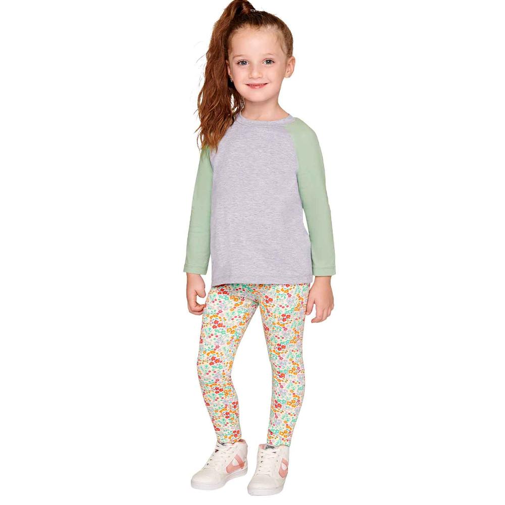 Foto 2 pulgar | Leggins Estampados Ilusión 831 Blancos para Niña