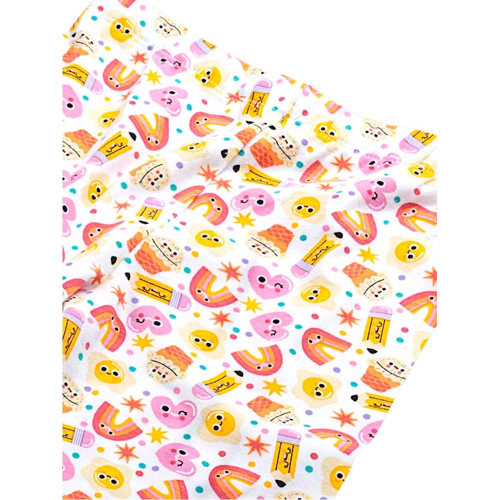 Foto 5 pulgar | Leggins Estampados Ilusión 831 Blancos para Niña