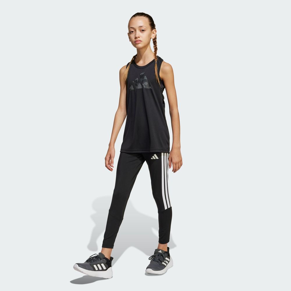 Foto 5 | Mallas Train Essentials 3 Franjas Kids Corte Medio Adidas Negro Niños