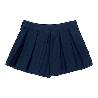 Foto 3 | Falda Short Tableado Azul Marino Con Detalles Tipo Perlas Boboli