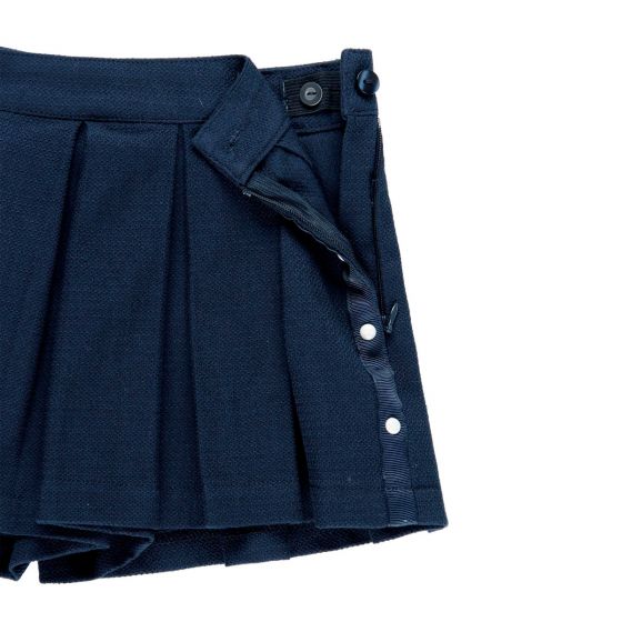 Foto 4 | Falda Short Tableado Azul Marino Con Detalles Tipo Perlas Boboli