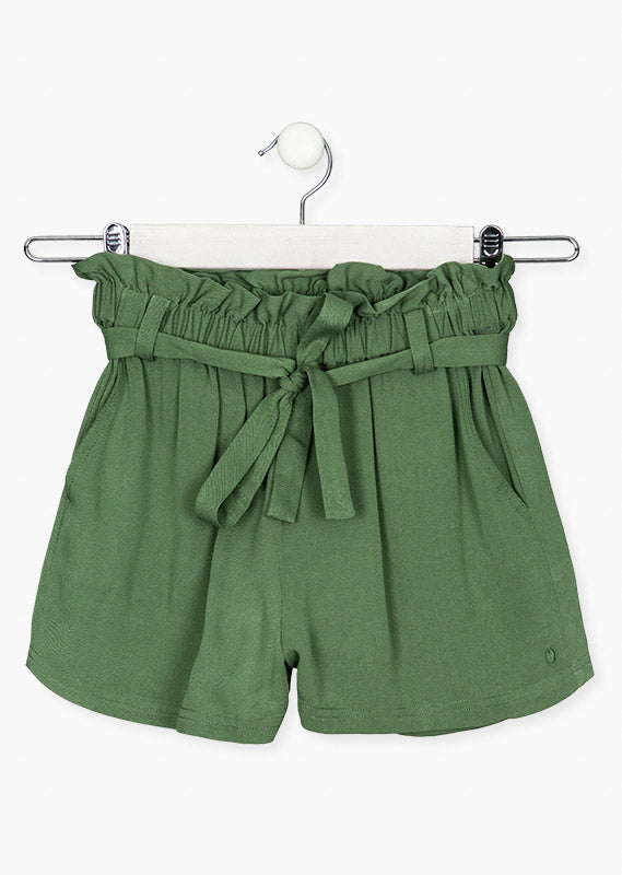 Foto 1 | Short Verde Con Cinturón Para Niña Losan