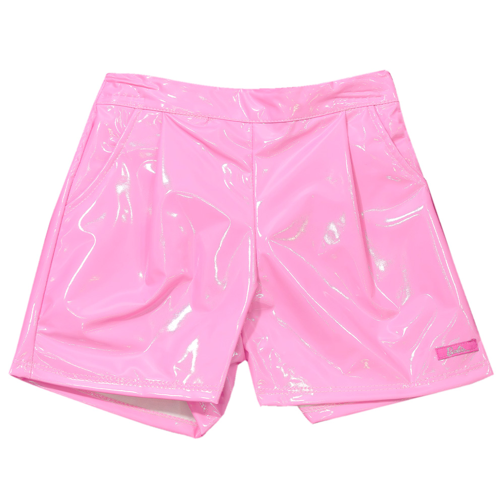 Foto 4 pulgar | Short Rosa Con Acabado Brillante De Barbie Para Niña