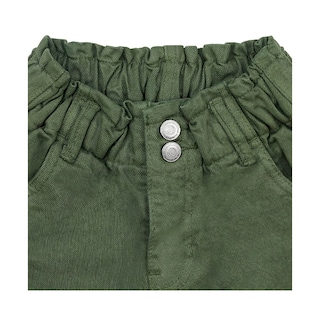 Foto 3 | Short Coqueta Para Niña En Algodón Verde Con Pretina Elástica