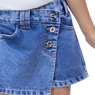 Foto 4 | Falda Short de Mezclilla Mchk 9003 color Azul para Niña
