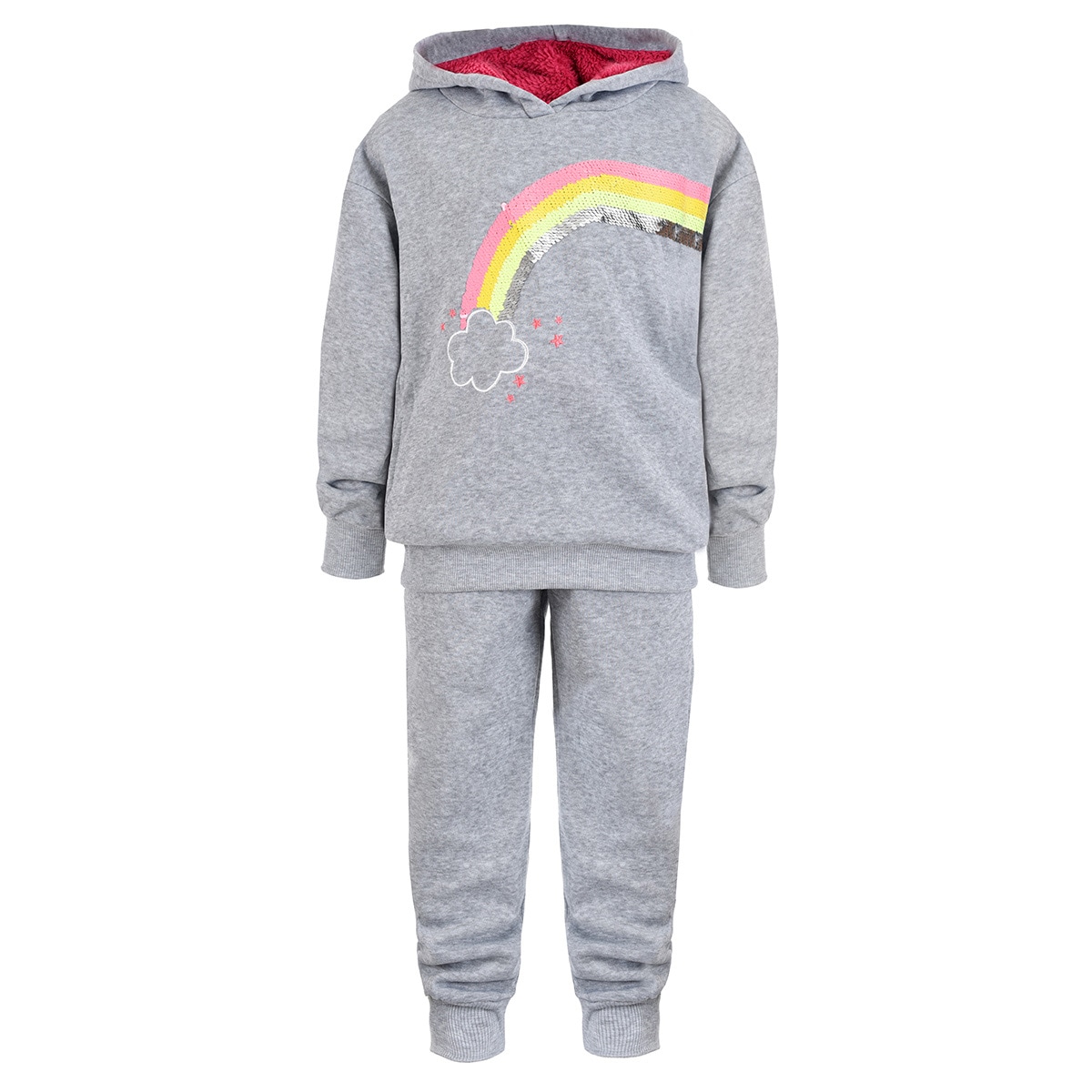 Conjunto 2 PZAS Sugar Girls 134133 color Gris Sudadera y Pants para Niña $599