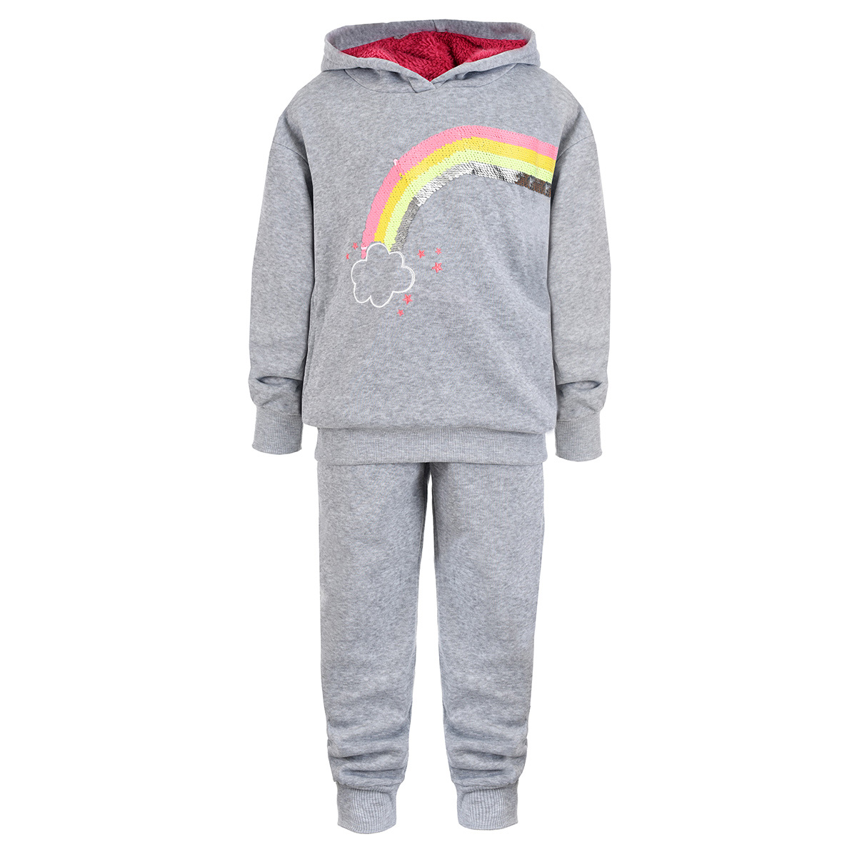 Conjunto 2 PZAS Sugar Girls 134133 color Gris Sudadera y Pants para Niña