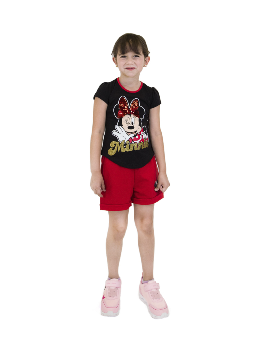 Foto 2 | Conjunto Disney 001 Minnie Mouse Short más 2 Playeras para Niña