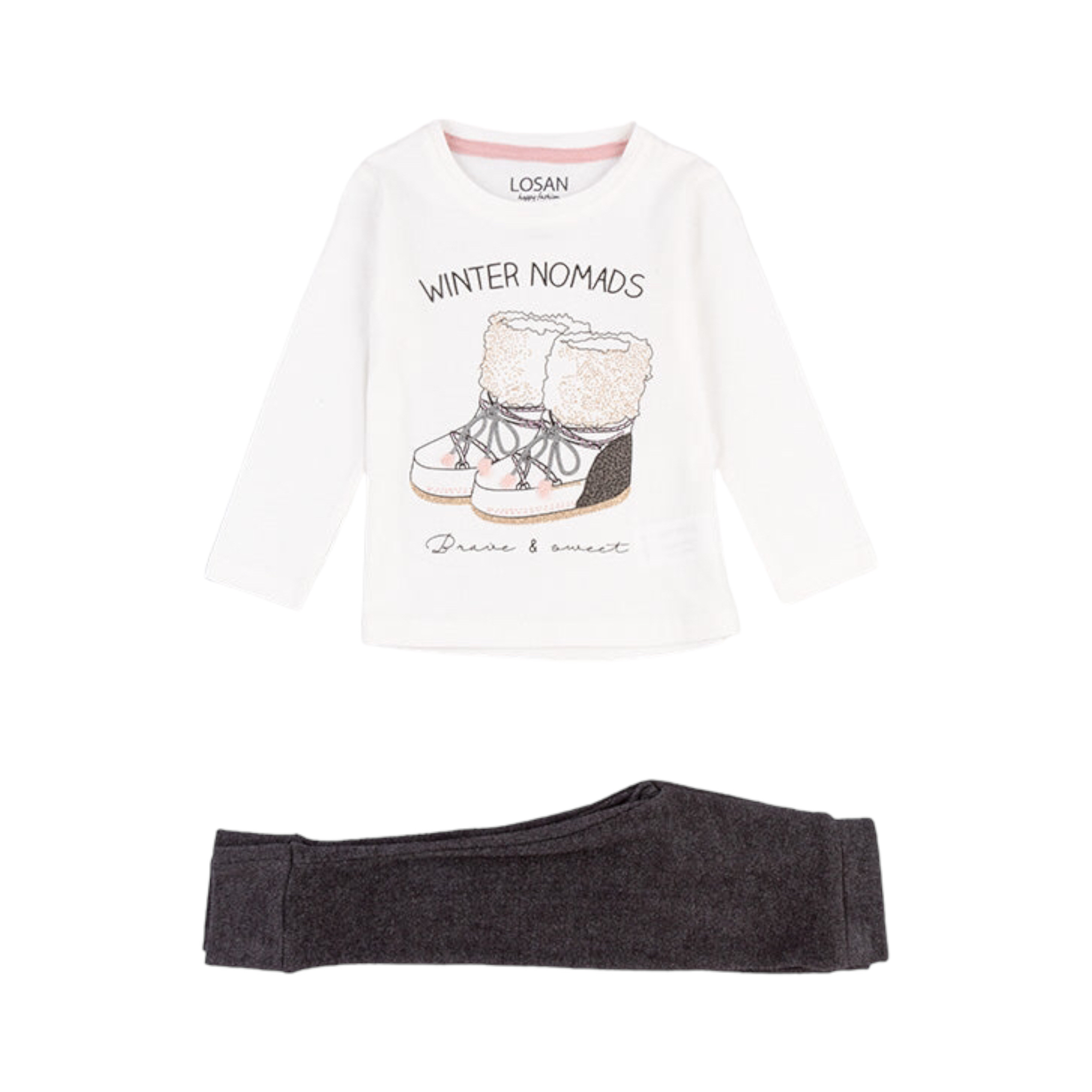 Conjunto De Playera Winter Nomads Losan Y Legging Para Niña