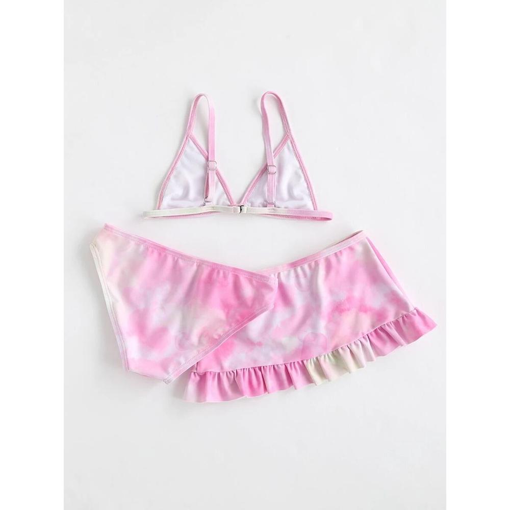 Foto 2 | Conjunto de Traje de Baño de 3 Piezas Kiss Internacional H1116 Rosa para Niña