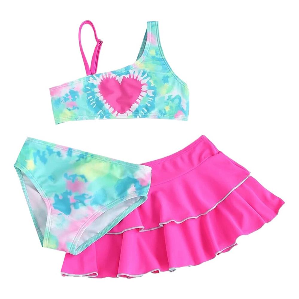 Conjunto de Traje de Baño con Falda Kiss Internacional Juego 3 Pzas color Rosa