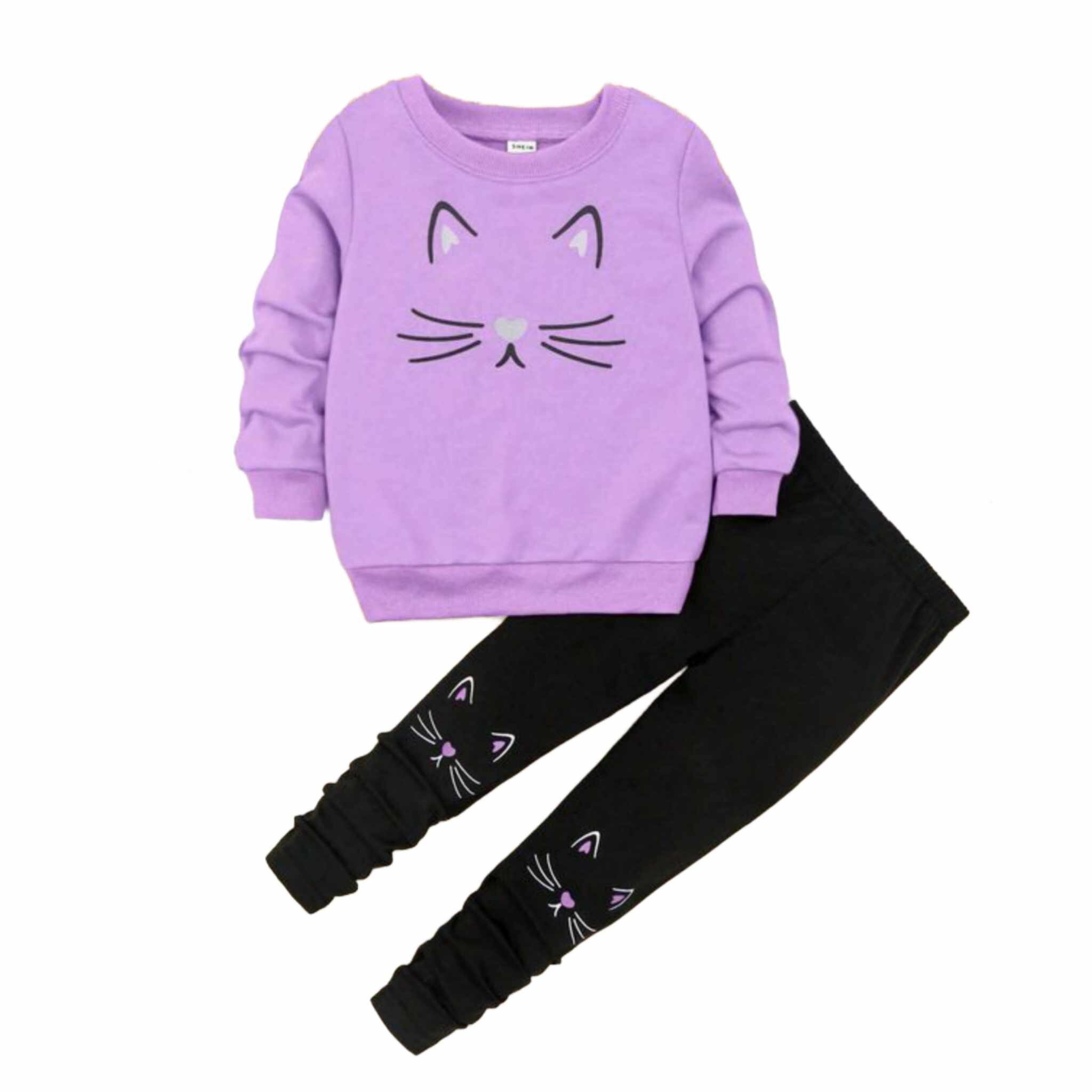 Conjunto Sudadera y Pants King Cat Multicolor para Niña $650