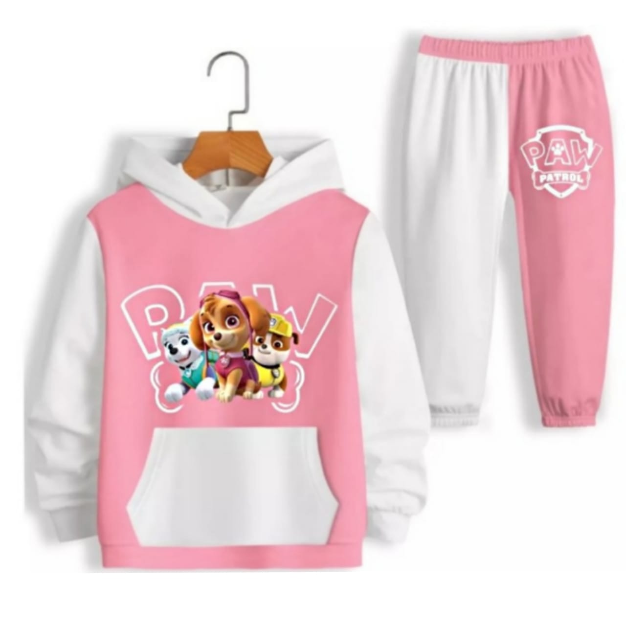 Sudadera y Pans para Niña King Paw Patrol Rosa