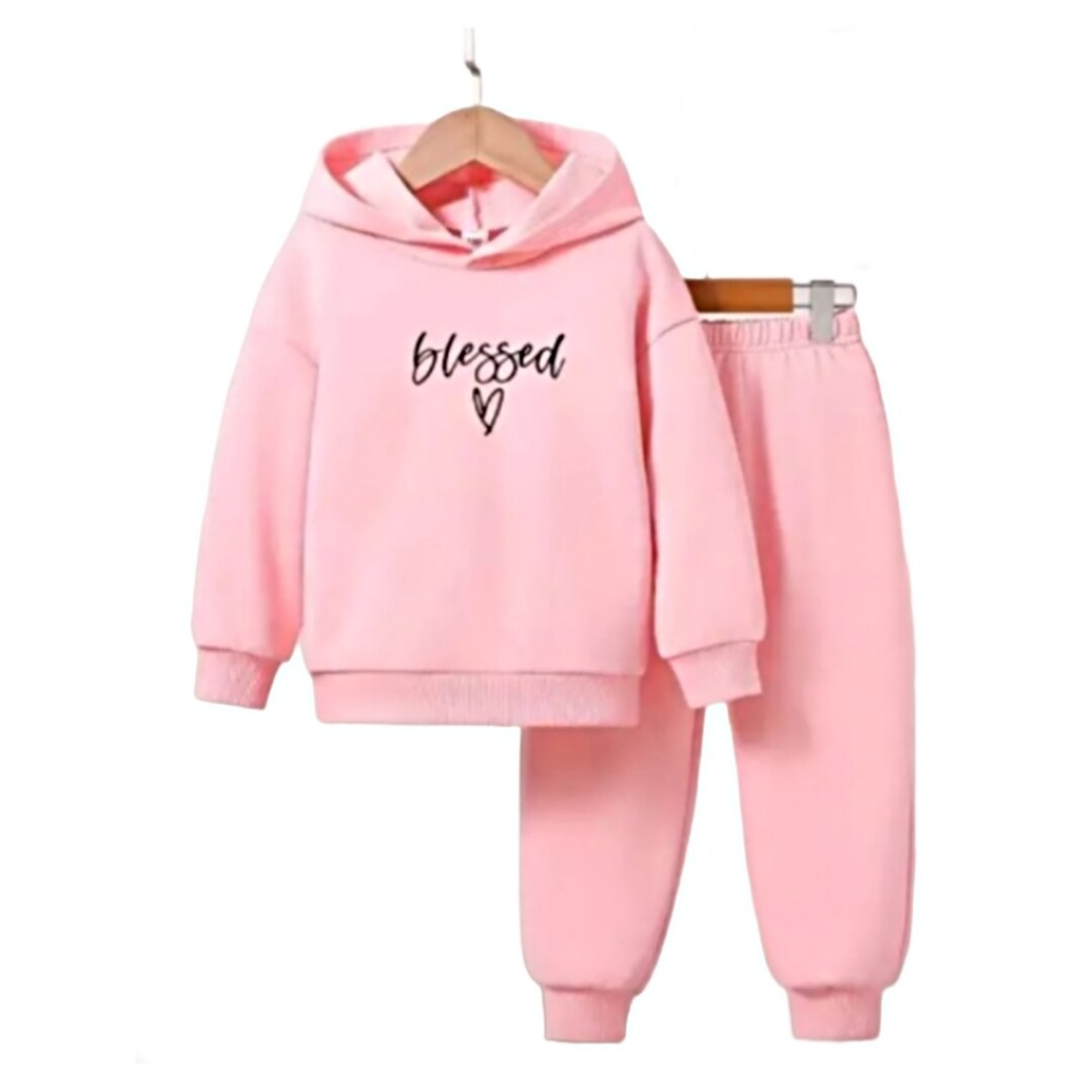 Sudadera y Pants King Blessed Rosa para Niña $650