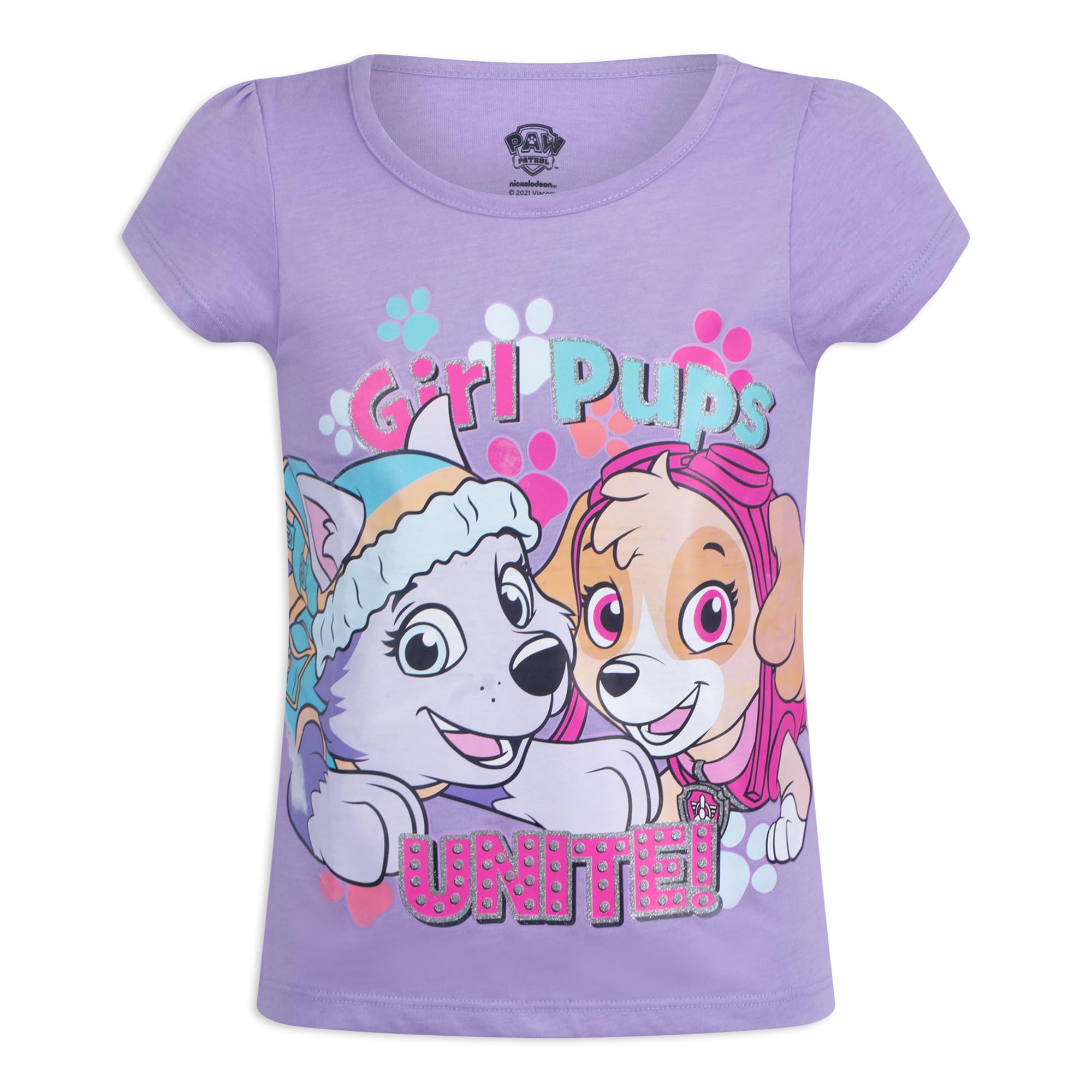 Foto 3 pulgar | Camisetas Paw Patrol Nickelodeon Skye Y Everest, Paquete De 3 Para Niñas - Venta Internacional.