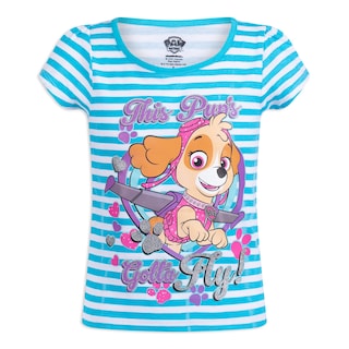 Foto 6 | Camisetas Paw Patrol Nickelodeon Skye Y Everest, Paquete De 3 Para Niñas - Venta Internacional.