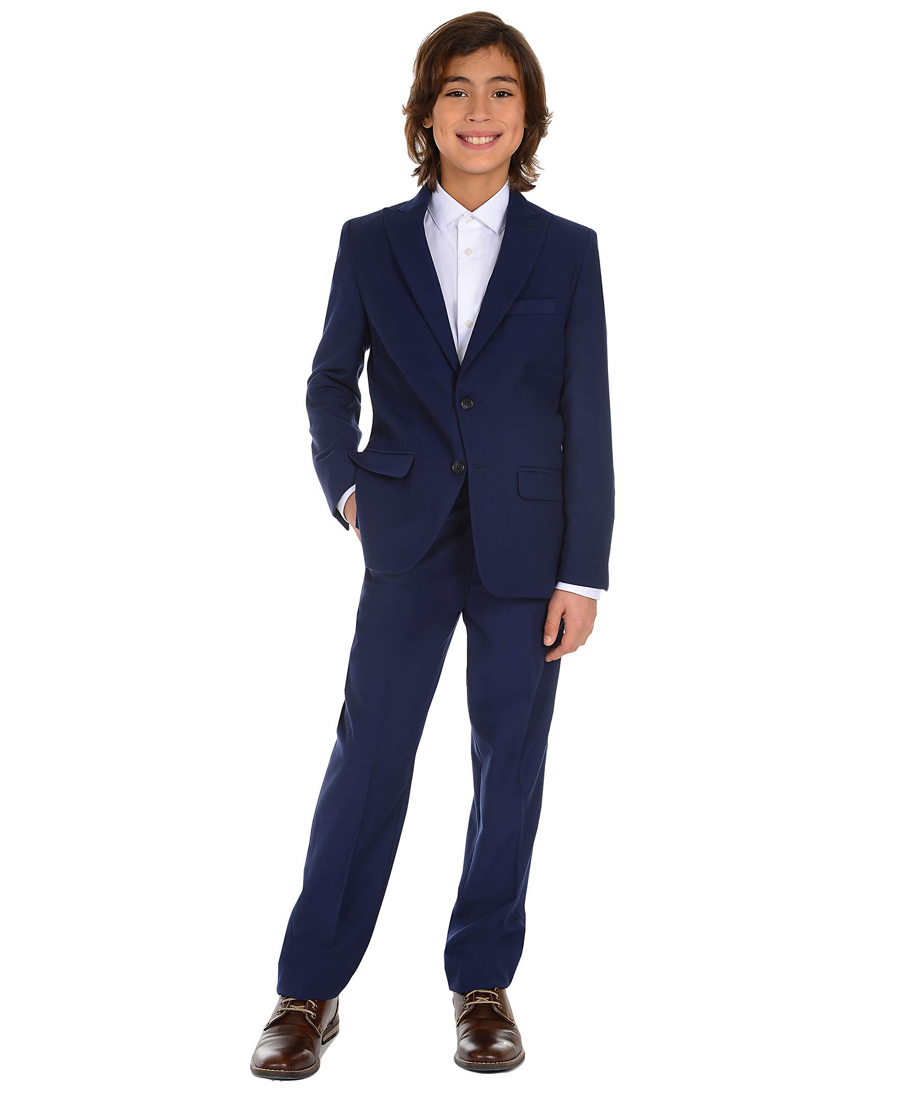 Foto 2 | Conjunto De Traje Formal Calvin Klein Para Niños Infinity Blue, Talla 16 - Venta Internacional.